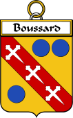 French Coat of Arms Badge for Boussard
