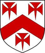 English Family Shield for Woodrof or Woodrow