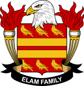 Coat of arms used by the Elam family in the United States of America