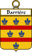 French Coat of Arms Badge for Barrière