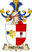Republic of Austria Coat of Arms for Freytag (de Freydenmuth)