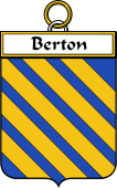 French Coat of Arms Badge for Berton