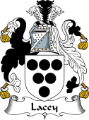 English Coat of Arms for Lacy or Lacey