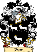 English or Welsh Family Coat of Arms (v.23) for Dyer