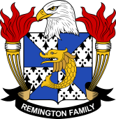 Coat of arms used by the Remington family in the United States of America