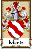 German Coat of Arms Wappen Bookplate  for Mertz