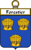 French Coat of Arms Badge for Forestier