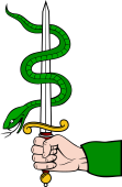Arm 9c Cubit Sword, Serpent Entwined 1