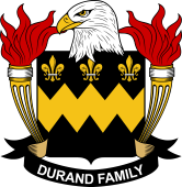 Coat of arms used by the Durand family in the United States of America