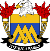 Coat of arms used by the Fitzhugh family in the United States of America