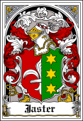 German Wappen Coat of Arms Bookplate for Jaster