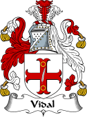 English Coat of Arms for the family Vidal