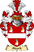 English Coat of Arms (v.23) for the family Alcock