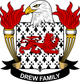 Coat of arms used by the Drew family in the United States of America
