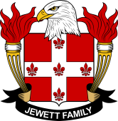 Coat of arms used by the Jewett family in the United States of America