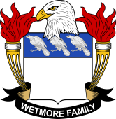 Coat of arms used by the Wetmore family in the United States of America