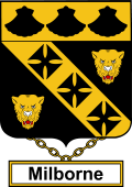 English Coat of Arms Shield Badge for Milborne
