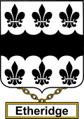 English Coat of Arms Shield Badge for Etheridge