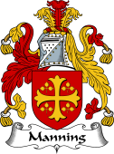 English Coat of Arms for the family Manning