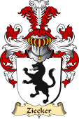 v.23 Coat of Family Arms from Germany for Ziecker