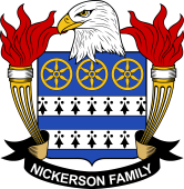 Coat of arms used by the Nickerson family in the United States of America