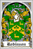Irish Coat of Arms Bookplate for Robinson