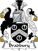 English Coat of Arms for the family Bradbury