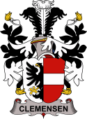 Coat of arms used by the Danish family Clemensen
