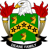 Coat of arms used by the Deane family in the United States of America