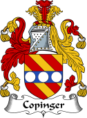 English Coat of Arms for the family Copinger