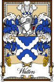 Scottish Coat of Arms Bookplate for Watters (Edinburgh)