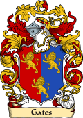 English or Welsh Family Coat of Arms (v.23) for Gates (Semer, Yorkshire, and Essex)