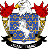 Coat of arms used by the Doane family in the United States of America