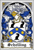 German Wappen Coat of Arms Bookplate for Schelling