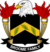 Coat of arms used by the Broome family in the United States of America