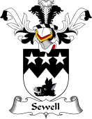 Coat of Arms from Scotland for Sewell or Shewal