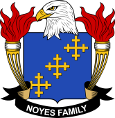 Coat of arms used by the Noyes family in the United States of America