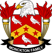 Coat of arms used by the Monckton family in the United States of America