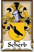 German Coat of Arms Wappen Bookplate  for Scherb