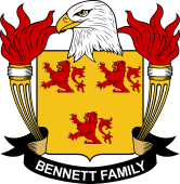 Coat of arms used by the Bennett family in the United States of America