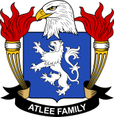Coat of arms used by the Atlee family in the United States of America