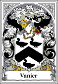French Coat of Arms Bookplate for Vanier