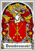 Polish Coat of Arms Bookplate for Dombrowski