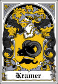 German Wappen Coat of Arms Bookplate for Kramer