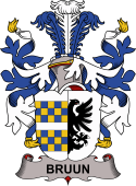 Coat of arms used by the Danish family Bruun
