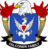 Coat of arms used by the Falconer family in the United States of America