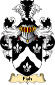 English Coat of Arms (v.23) for the family Fish