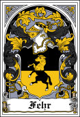 German Wappen Coat of Arms Bookplate for Fehr