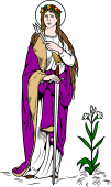 Catholic Saints Clipart image: St Philomena