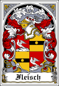 German Wappen Coat of Arms Bookplate for Fleisch